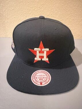 Houston Astros Cooperstown Mitchell & Ness Snapback Hat 50th Anniversary NWT